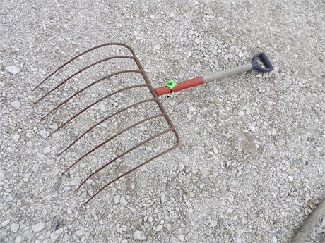 STRAW FORK ( RED HANDLE )