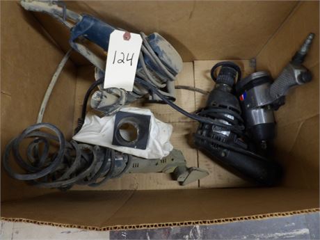 BOX MISC. POWER TOOLS - DRILL - SANDERS ETC