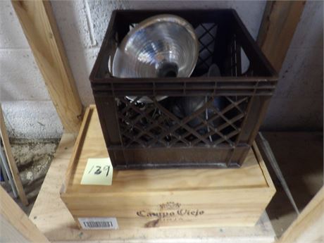 HEAT LAMPS - BASKET - WOOD BOX