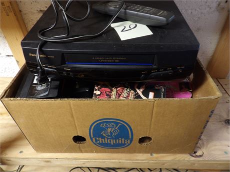 PLAYER W / REMOTE BOX MISC TAPES