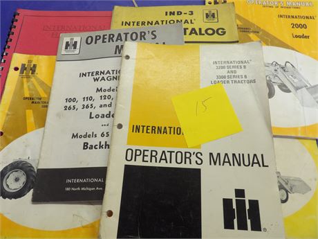 International Harvester Loaders and Backhoes parts and operators manuals