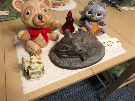 CERAMIC DEER - BEAR - RACCOON- ETC