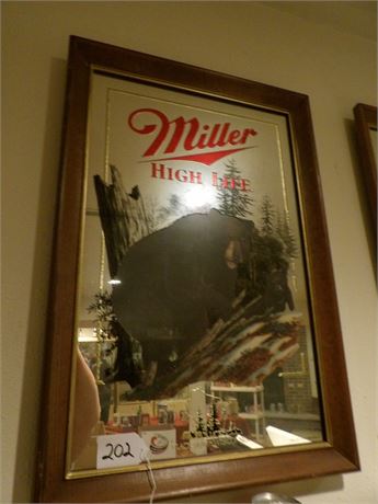 MILLER HIGH LIFE MIRROR ( BLACK BEAR )