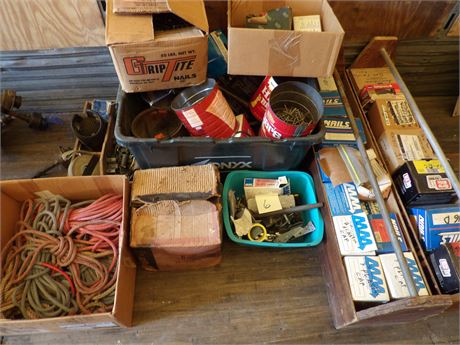 LARGE LOT - HARDWARE - ROPE ETC