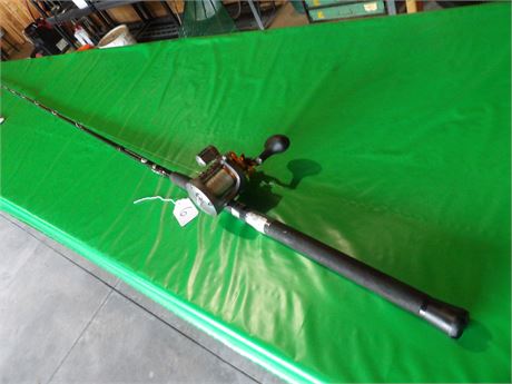 BIG LAKE TOURNAMENT SERIES ROD W / COLD WATER OKUMA REEL- 10' APPROX.