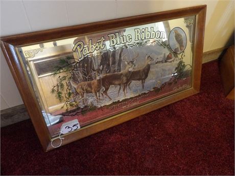 PABST BLUE RIBBON MIRROR W / FRAME