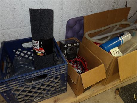 MISC LOT - PLASTIC CRATE - SHOP ITEMS - INVERTER