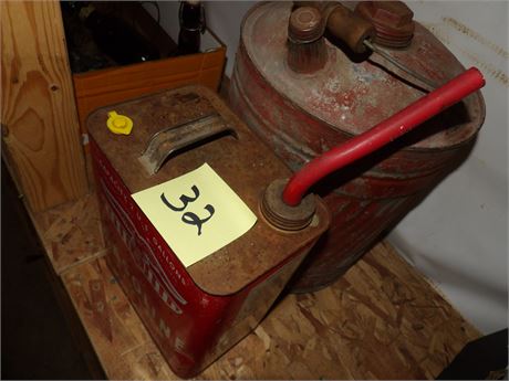 VINTAGE GAS CANS ( 2 TOTAL)