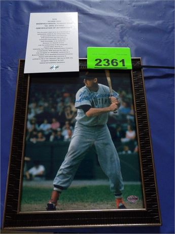 TED WILLIAMS SIGNED PHOTO 8x10 FRAME