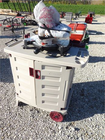 MITER SAW W / ROLL AROUND STAND