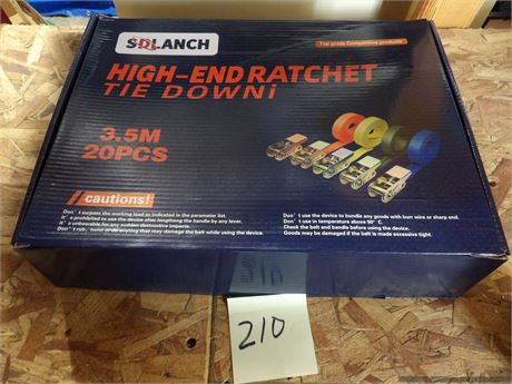 HIGH END RACHET TIE DOWNS - 3.5M  20 PC.