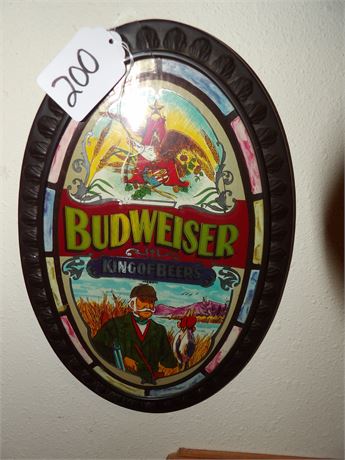 BUDWEISER SIGN ( PLASTIC ) 12"H