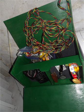 WOODEN CHEST ORGANIZER FOR HUNTING SUPPLIES
