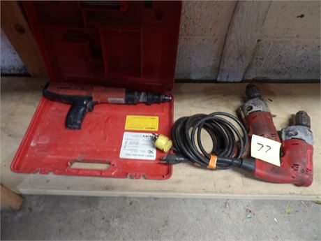 MILWAUKEE ELECTRIC DRILLS - HILTI DRIVE TOOL