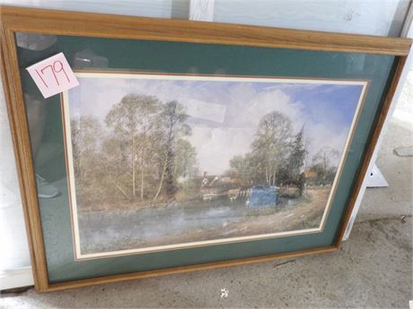 DECORATIVE POND PICTURE W  / FRAME