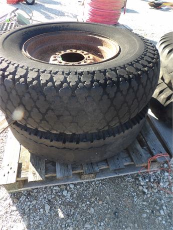 20" IMP TIRES W / RIMS  ( 4 TOTAL )