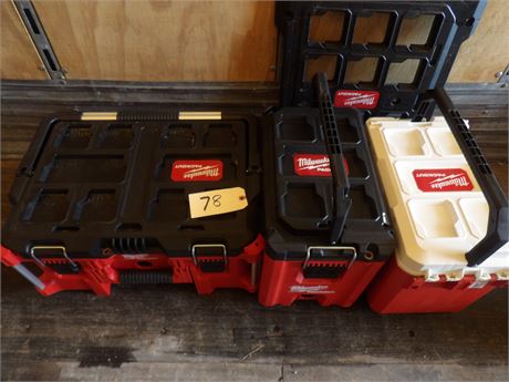 ASSORTMENT MILWAUKEE PACK OUT CONTAINERS