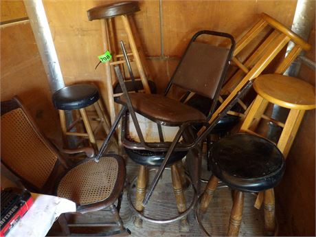 ASSORTMENT OF STOOLS - CHAIRS