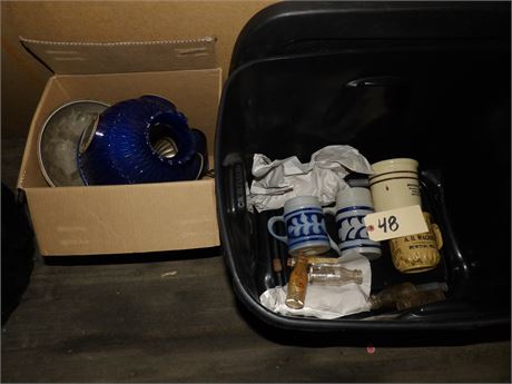 VINTAGE GLASSES - BOTTLES  ETC