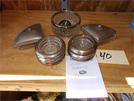 VINTAGE ASH TRAYS/CANDY DISHES ( SOME MARKED )
